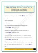 CER REVIEW QUESTIONS WITH CORRECT ANSWERS