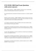 UTA NURS 2300 Final Exam Questions with correct answers