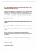 WGU C484 Organizational Behavior and Leadership&colon; Complete Q&A  with Verified Solutions-2025&sol;2026