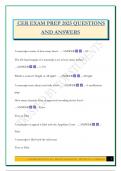 CER EXAM PREP 2025 QUESTIONS AND ANSWERS