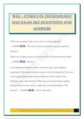 WGU - ETHICS IN TECHNOLOGY D333 EXAM 2025 QUESTIONS AND ANSWERS