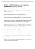 BCOR 1015 Final Exam - Competition and Monopoly fully solved