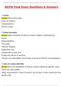 AICPA Final Exam 2025 Actual with Questions & Answers &lpar;Latest 2025 &sol; 2026 Update&rpar; 100&percnt; Guarantee Pass &lpar;Verified Answers&rpar;