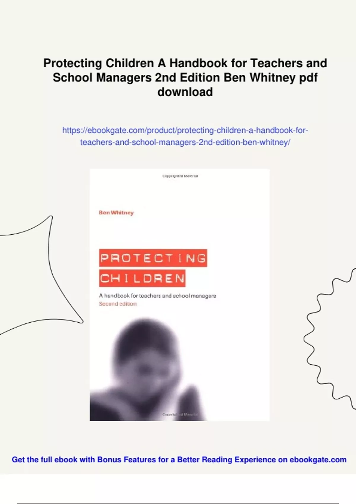Summary Protecting Children A Handbook for Teachers and School Managers ...