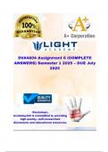 DVA4804 Assignment 6 &lpar;COMPLETE ANSWERS&rpar; Semester 1 2025 &ndash; DUE July 2025&semi; 100&percnt; correct solutions and explanations&period;