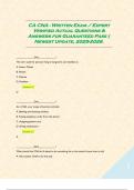 CA CNA - Written Exam &sol; Expert Verified Actual Questions & Answers for Guaranteed Pass &vert; Newest Update&comma; 2025-2026&period; 
