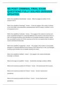 ND POST CRIMINAL FINAL EXAM QUESTIONS FULLY SOLVED 20252026 UPDATED&period;