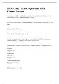 NURS 1013 - Exam 2 Questions With Correct Answers&period;