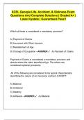 XCEL Georgia Life&comma; Accident&comma; & Sickness Exam  Questions And Complete Solutions &vert; Graded A&plus; &vert;  Latest Update &vert; Guaranteed Pass&excl;&excl; 
