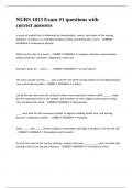 NURS 1013 Exam -1 questions with correct answers