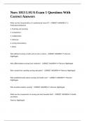 Nurs 1013 LSUA Exam 1 Questions With Correct Answers&period;