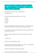 P&period;O&period;S&period;T EXAM 1 MOCK TEST PAPERS ALL ANSWERED CORRECT RATED A&plus; &lpar;2025-2026&rpar; EDITION&period;