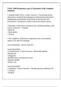 VNSG 1409 Respiratory part &num;2 Questions With Complete Solutions