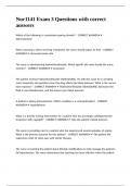 Nur1141 Exam 3 Questions with correct answers