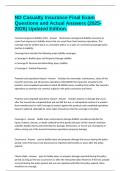 ND Casualty Insurance Final Exam Questions and Actual Answers &lpar;2025-2026&rpar; Updated Edition&period;