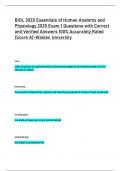 BIOL 3020 Essentials of Human Anatomy and  Physiology 2025 Exam 1 Questions with Correct  and Verified Answers 100&percnt; Accurately Rated  &lpar;Score A&rpar;-Walden University