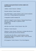 ACHPN EXAM QUESTIONS WITH COMPLETE SOLUTIONS