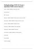 Pathophysiology NUR 315 Exam 1 Questions With Correct Answers&period;