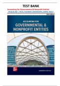 Test Bank for Accounting for Governmental & Nonprofit Entities &lpar;19th Edition&rpar; by Jacqueline L&period; Reck&comma; Suzanne Lowensohn&comma; and Daniel Neely &vert;all chapters&vert;