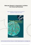 Molecular Research in Aquaculture 1st Edition Ken Overturf - Digital Download