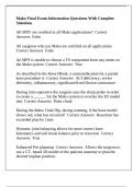 Mako Final Exam Information Questions With Complete Solutions