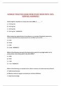ACSM-EP PRACTICE EXAM FROM STUDY BOOK WITH 100&percnt; VERIFIED ANSWERS&excl;&excl;
