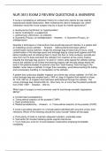 NUR 3610 EXAM 2 REVIEW QUESTIONS & ANSWERS