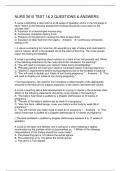 NURS 3610 TEST 1& 2 QUESTIONS & ANSWERS