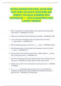 Water Distribution FINAL EXAM PREP  2025&sol;2026 ACCURATE QUESTIONS AND  CORRECT DETAILED ANSWERS WITH  RATIONALES &vert;&vert; 100&percnt; GUARANTEED PASS  <LATEST VERSION> 