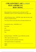 CPR&sol;AED&sol;FIRST AID TEST-AMERICAN RED CROSSQUESTIONS AND ANSWERS 2025