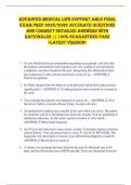Advanced Medical Life Support AMLS FINAL  EXAM PREP 2025&sol;2026 ACCURATE QUESTIONS  AND CORRECT DETAILED ANSWERS WITH  RATIONALES &vert;&vert; 100&percnt; GUARANTEED PASS  <LATEST VERSION> 