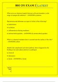 BIO 251 EXAM 2 QUESTIONS AND ANSWERS 2025