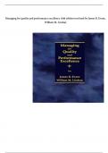 Managing for quality and performance excellence 10th edition test bank by James R&period; Evans&comma; William M&period; Lindsay