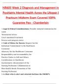 NR605 &ndash; Week 2 Midterm Exam&colon; Diagnosis & Management in Psychiatric Mental Health Across the Lifespan I Practicum &vert; Chamberlain University &vert; 100&percnt; Pass Guarantee