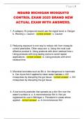MDARD MICHIGAN MOSQUITO  CONTROL EXAM 2025 BRAND NEW  ACTUAL EXAM WITH ANSWERS&period;