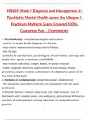 NR605 &ndash; Week 1 Midterm Exam&colon; Diagnosis & Management in Psychiatric Mental Health Across the Lifespan I Practicum &vert; Chamberlain University &vert; 100&percnt; Pass Guarantee