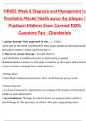 Package Deal for NR605 Complete Midterm Exam Bundle &lpar;Weeks 1&ndash;8&rpar; &ndash; Diagnosis & Management in Psychiatric Mental Health Across the Lifespan I Practicum &vert; Chamberlain University &vert; Verified Questions & Answers &vert; 100&percnt; Pass Guarantee