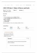 CRST 290 Quiz 2&colon; Maker of Heaven and Earth &vert; Questions and Answers &vert; 2025 Update &vert; 100&percnt; Correct&period;