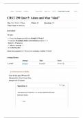 CRST 290 Quiz 5&colon; Adam and Man &OpenCurlyDoubleQuote;kind" &vert; Questions and Answers &vert; 2025 Update with complete solutions&period;