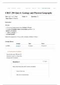 CRST 290 Quiz 6&colon; Geology and Physical Geography &vert; Questions and Answers &vert; 2025 Update &vert; 100&percnt; Correct&period;