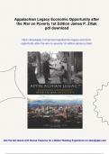 Appalachian Legacy Economic Opportunity after the War on Poverty 1st Edition James P&period; Ziliak - Instant Download