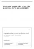 MDCII FINAL REVIEW 2025 QUESTIONS & ANSWERS RATED 100&percnt; CORRECT&excl;&excl;