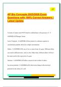 AP Bio Concepts 2025&sol;2026 Exam  Questions with 100&percnt; Correct Answers &vert;  Latest Update