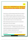AP Bio Unit 4 2025&sol;2026 Exam Questions  Marking Scheme New Update &vert; A&plus; Rated