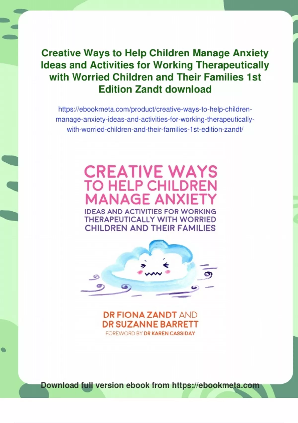 Summary Creative Ways to Help Children Manage Anxiety Ideas and ...