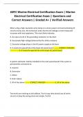 ABYC Marine Electrical Certification Exam &vert; Marine Electrical Certification Exam &vert; Questions and Correct Answers &vert; Graded A&plus; &vert; Verified Answers