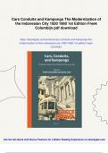 Cars Conduits and Kampongs The Modernization of the Indonesian City 1920 1960 1st Edition Freek Colombijn - Digital Download