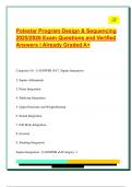 Polestar Program Design & Sequencing  2025&sol;2026 Exam Questions and Verified  Answers &vert; Already Graded A&plus;
