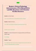 Beaker&colon; Clinical Pathology  Administration CPL250&lpar;Lab350 &  Lab400&rpar; Questions with Detailed  Verified Answers 