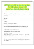 MTA Networking Fundamentals Certification Exam with accurate detailed solutions 